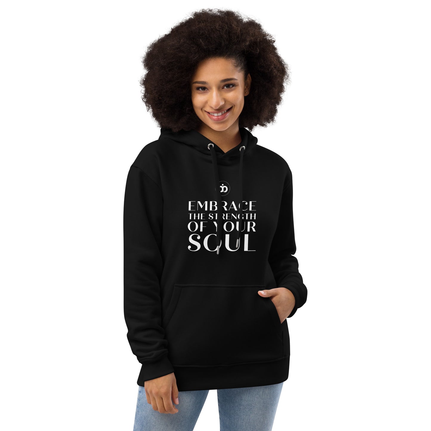 "The Poetic Embrace" Soulful Slogan Hoodie