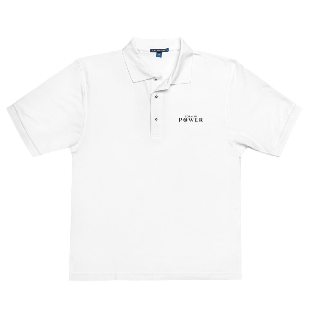 Left Slogan White Polo